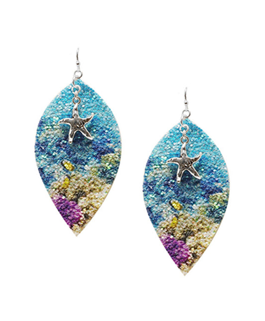 Starfish Glitter Earring