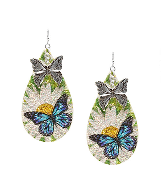 Butterfly Glitter Earring