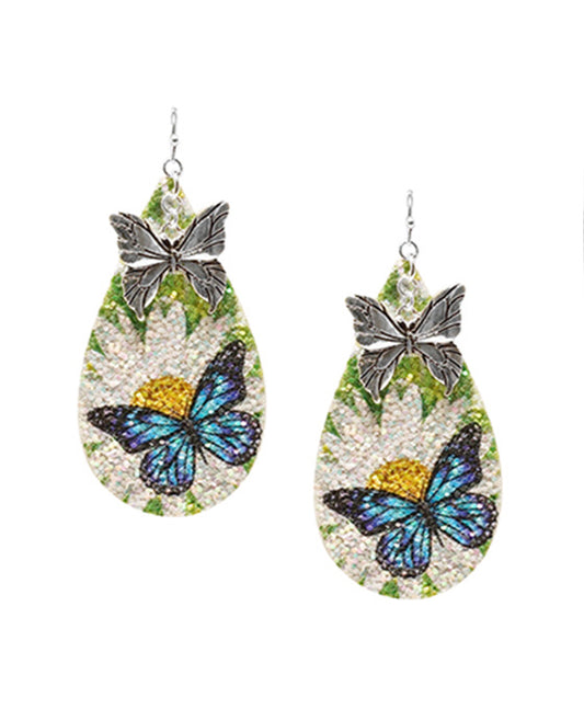 Butterfly Glitter Earring