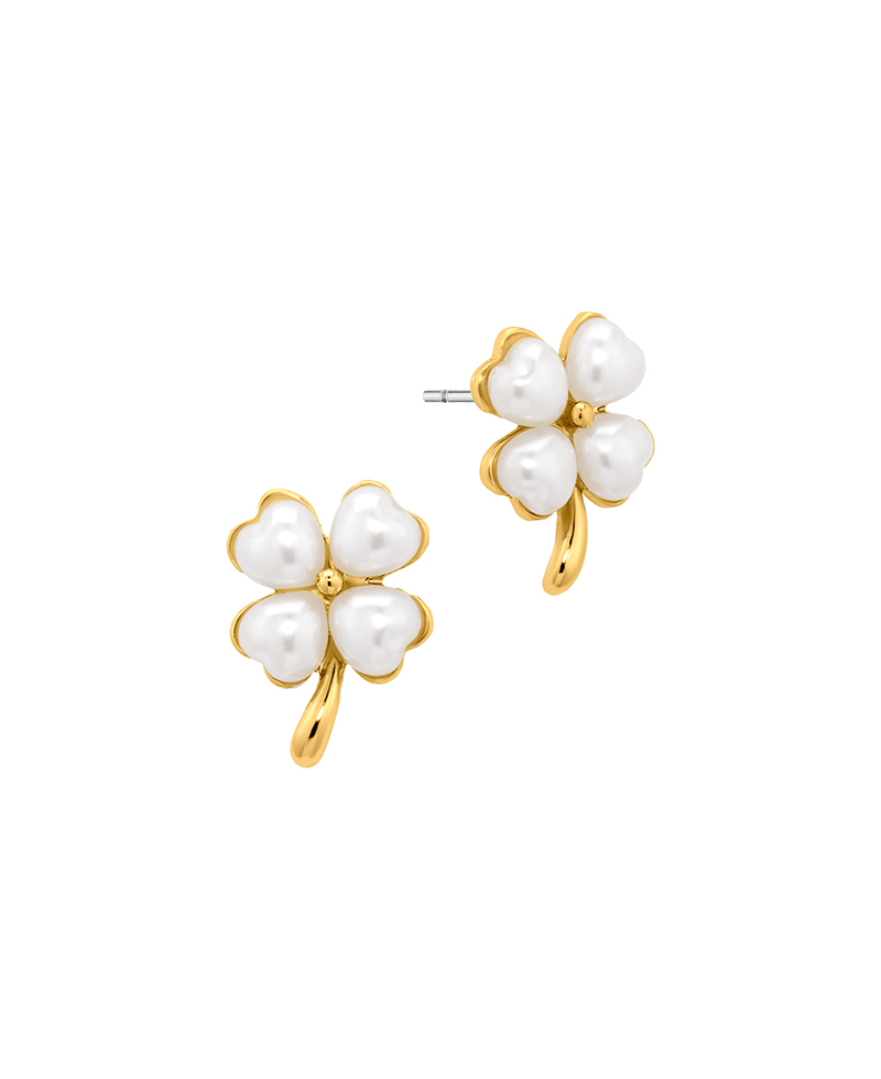 Pearl Clover Post Earring