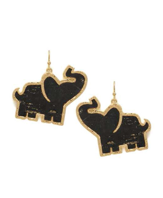 Elephant Cork Earring