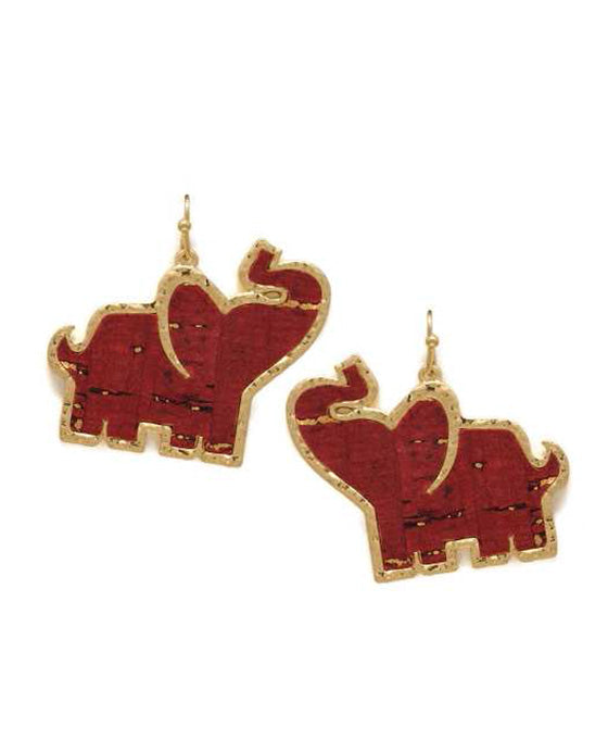 Elephant Cork Earring