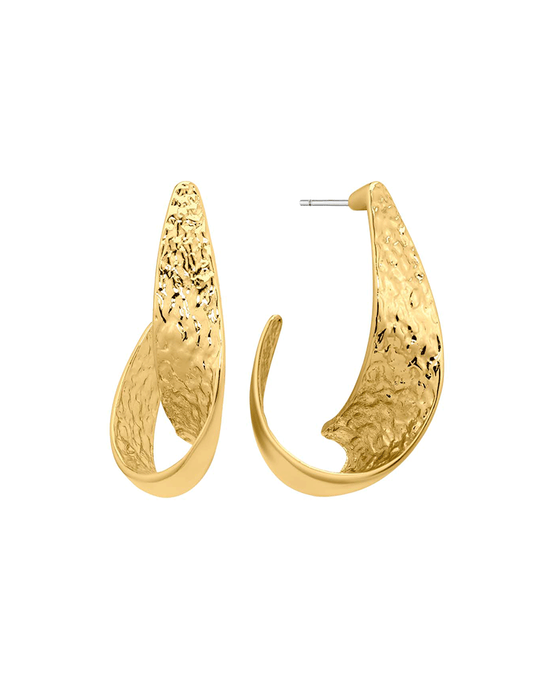 Metal Twisted Hoop Earring