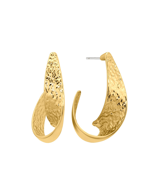 Metal Twisted Hoop Earring