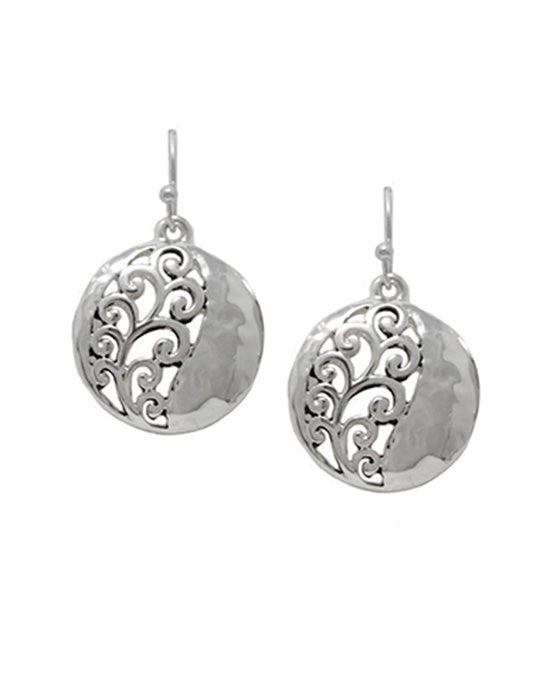 Round Tailored w/ Hammered Earring