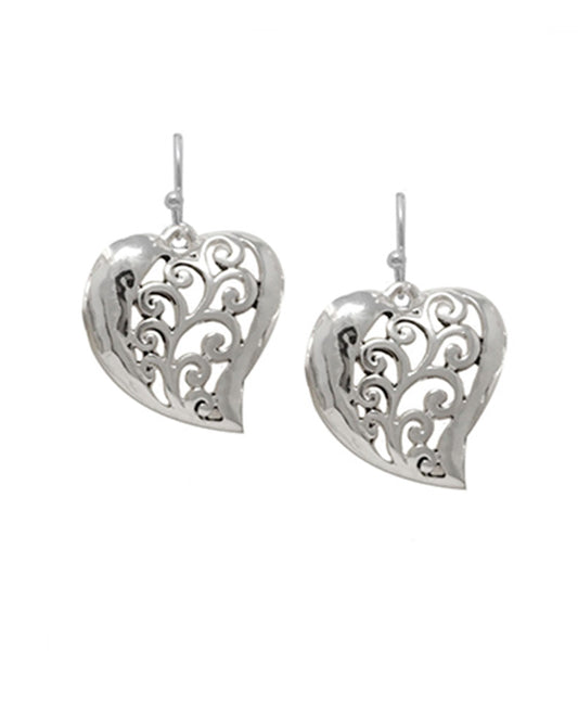 Heart Tailored w/ Hammered Earring