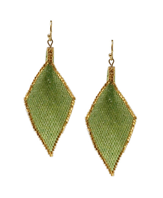 Curved Japanese Seed Bead Earring
