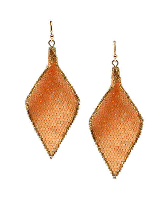 Curved Japanese Seed Bead Earring