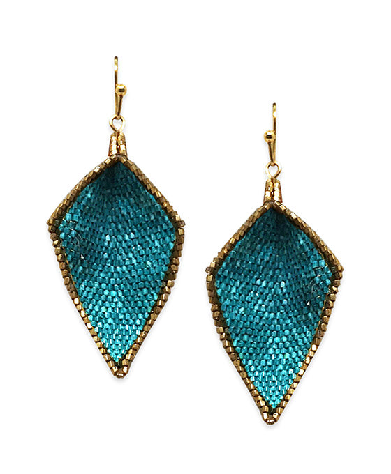 Curved Japanese Seed Bead Earring