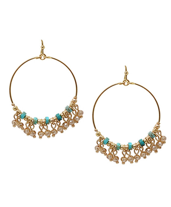 Dangle Stone Bead Earring