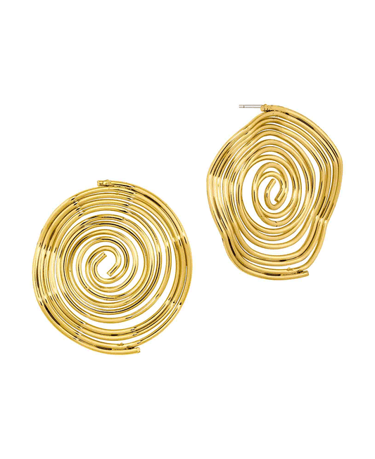 Metal Spiral Post Earring