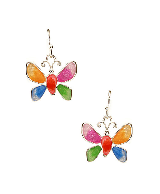 Butterfly Garden Color Epoxy Earring