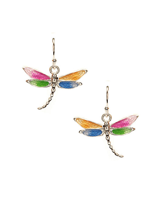 Dragonfly Garden Color Epoxy Earring