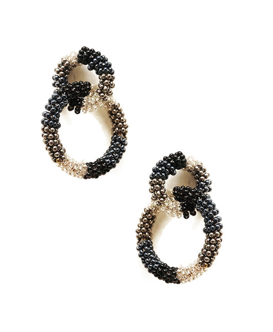 Seed Bead Color Block Post Earring