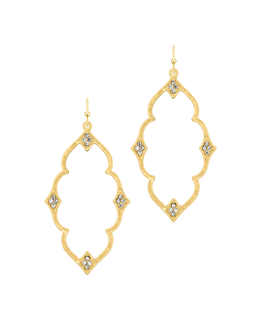 Metal w/ Crystal Earring