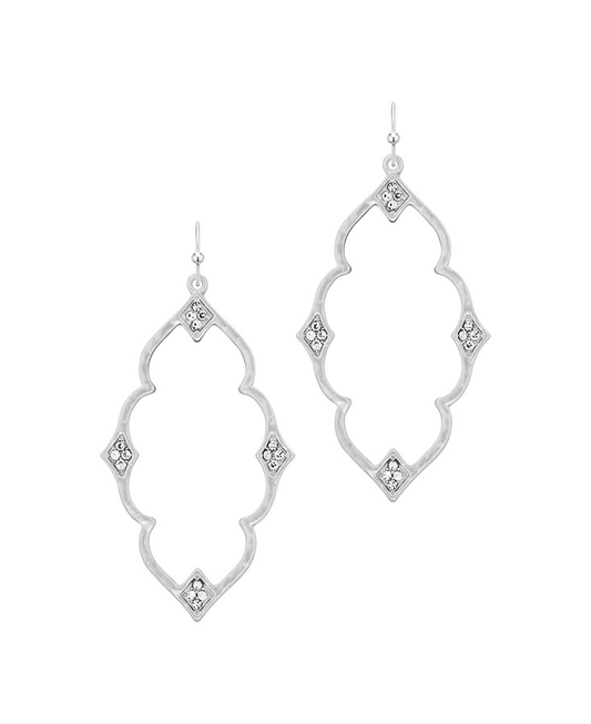 Metal w/ Crystal Earring
