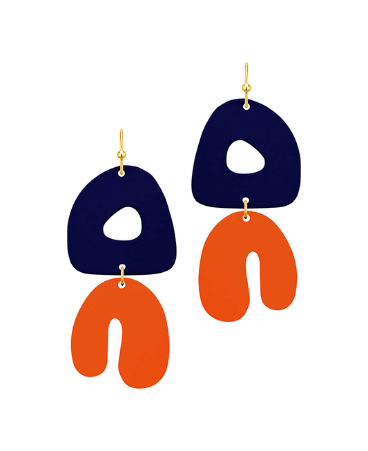 Color Metal Organic Shape Earring