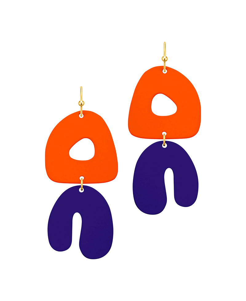 Color Metal Organic Shape Earring