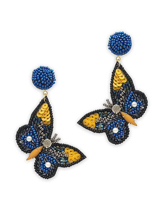 Butterfly Garden Seed Bead Earring