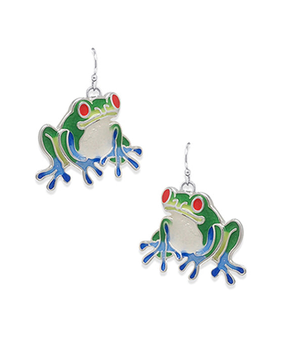 Frog Color Epoxy Earring