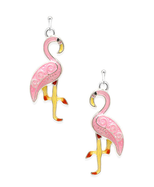 Flamingo Color Epoxy Earring