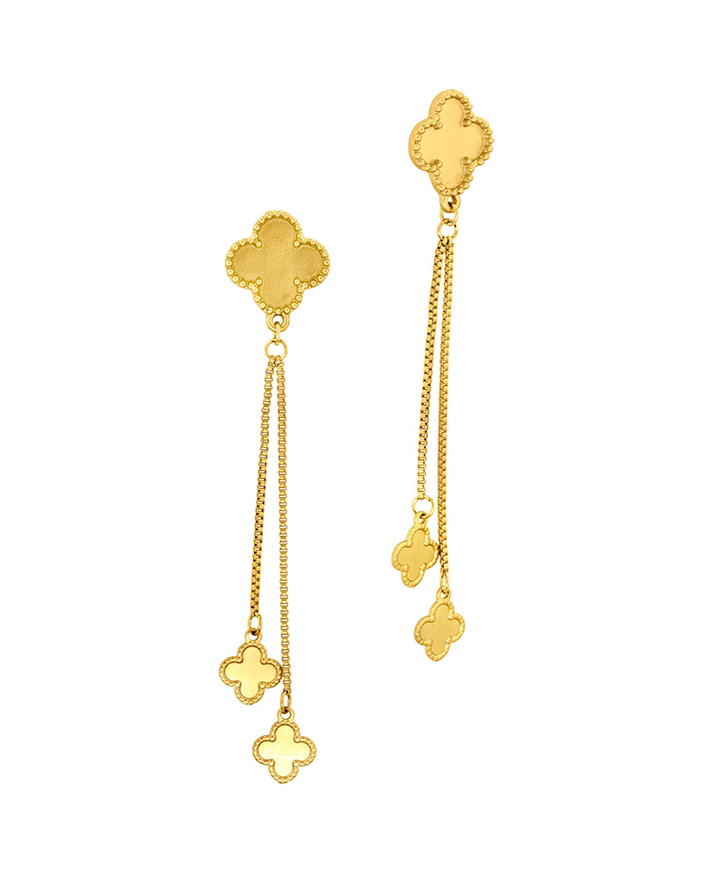 Metal Clover Post Earring