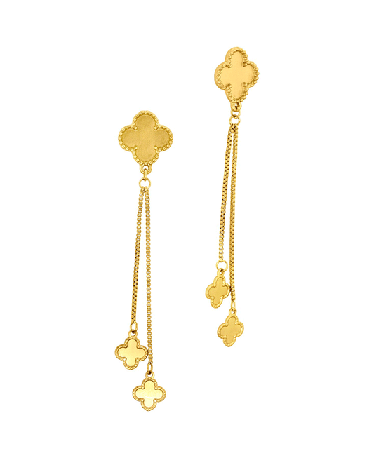 Metal Clover Post Earring