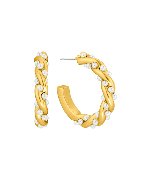 Twisted 20mm Hoop Earring
