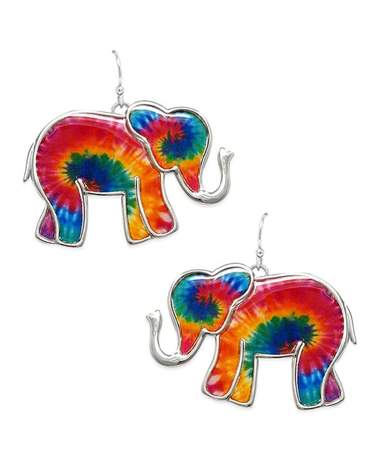 Elephant Tie-Dye Earring
