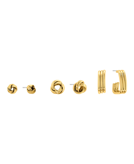 Metal 3 Set Earring
