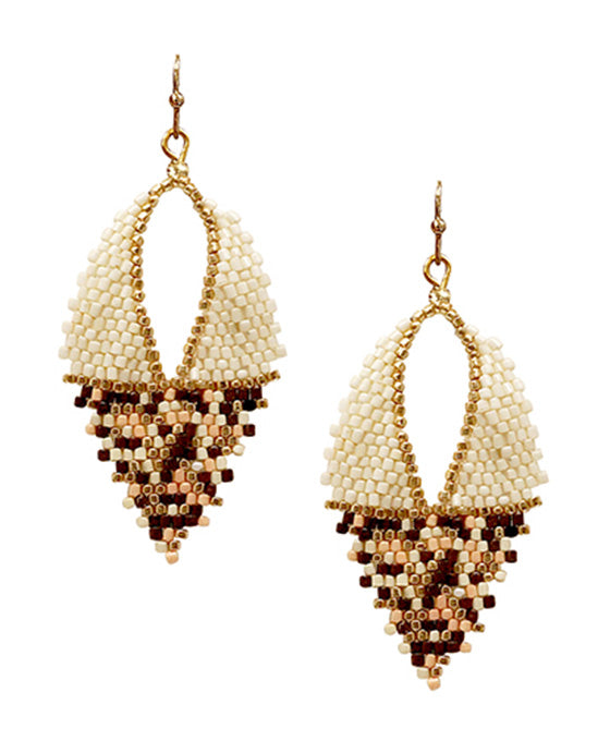 Volumed Seed Bead Earring
