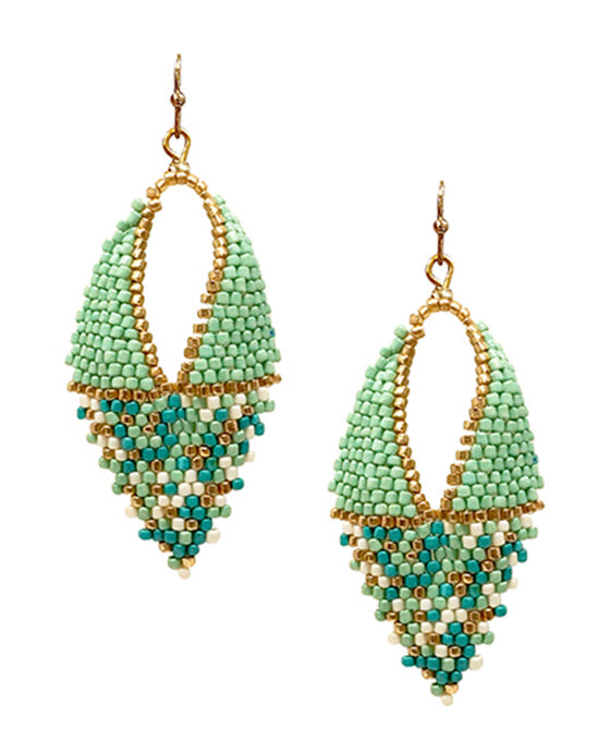 Volumed Seed Bead Earring