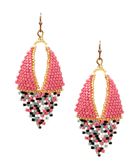 Volumed Seed Bead Earring