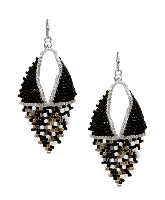 Volumed Seed Bead Earring