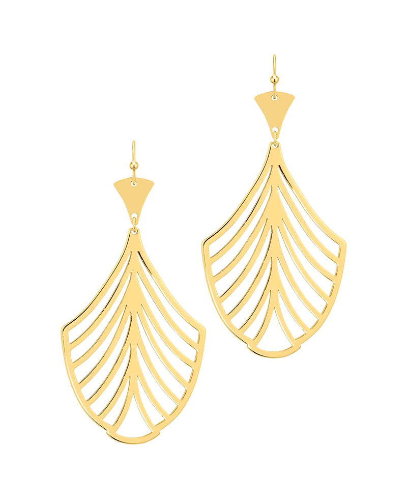 Metal Leaf Shape Earring