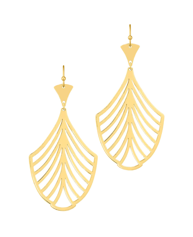 Metal Leaf Shape Earring