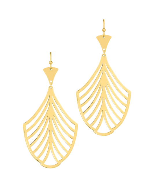 Metal Leaf Shape Earring