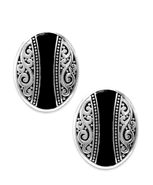 Tailored Epoxy w/ Filigree Clip Earring