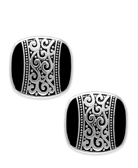 Tailored Epoxy w/ Filigree Clip Earring
