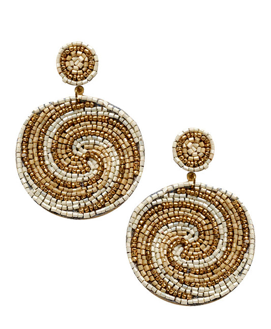 Swirl Seed Bead Earring