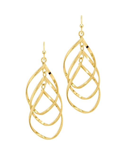 Triple Teardrop Shape Earring