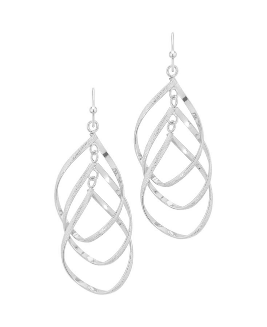Triple Teardrop Shape Earring