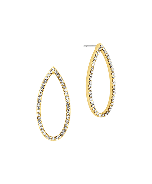 Crystal Teardrop Post Earring