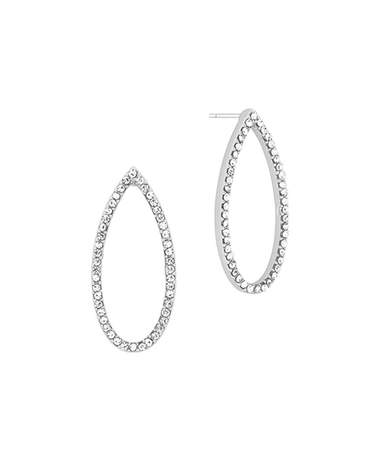Crystal Teardrop Post Earring