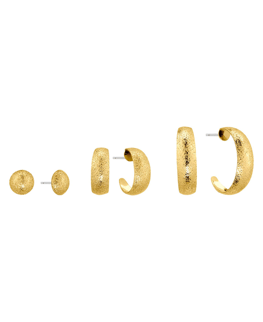Metal Hoop 3 Set Earring