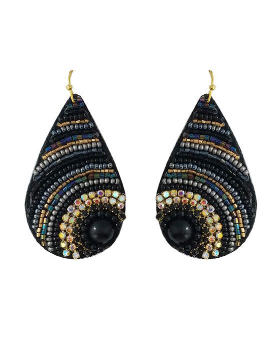 Seed Bead w/ Glass Stone Earring