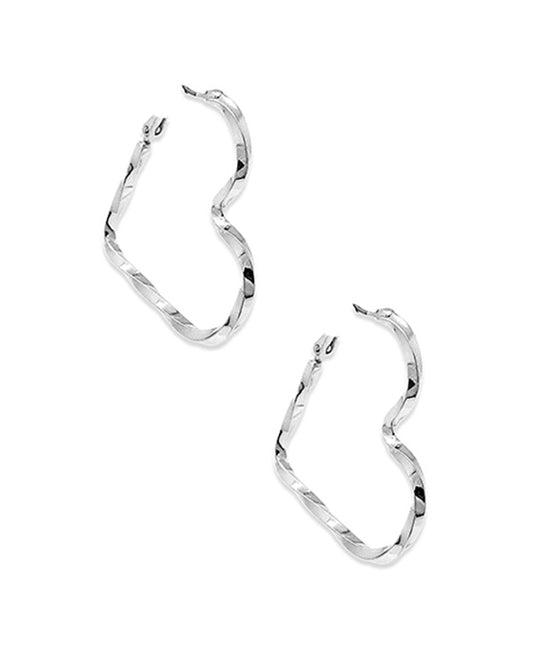 Heart Tailored Hoop Earring