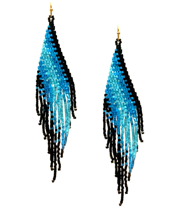 Seed Bead Fringe Earring