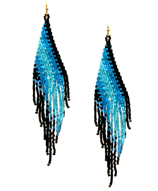 Seed Bead Fringe Earring