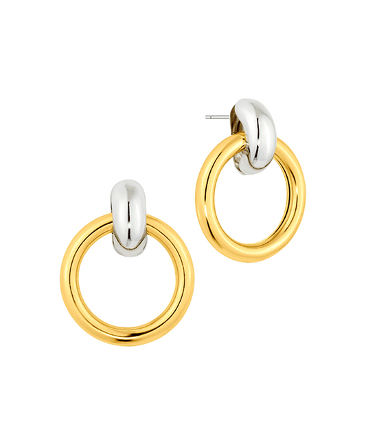 Metal Round Post Earring